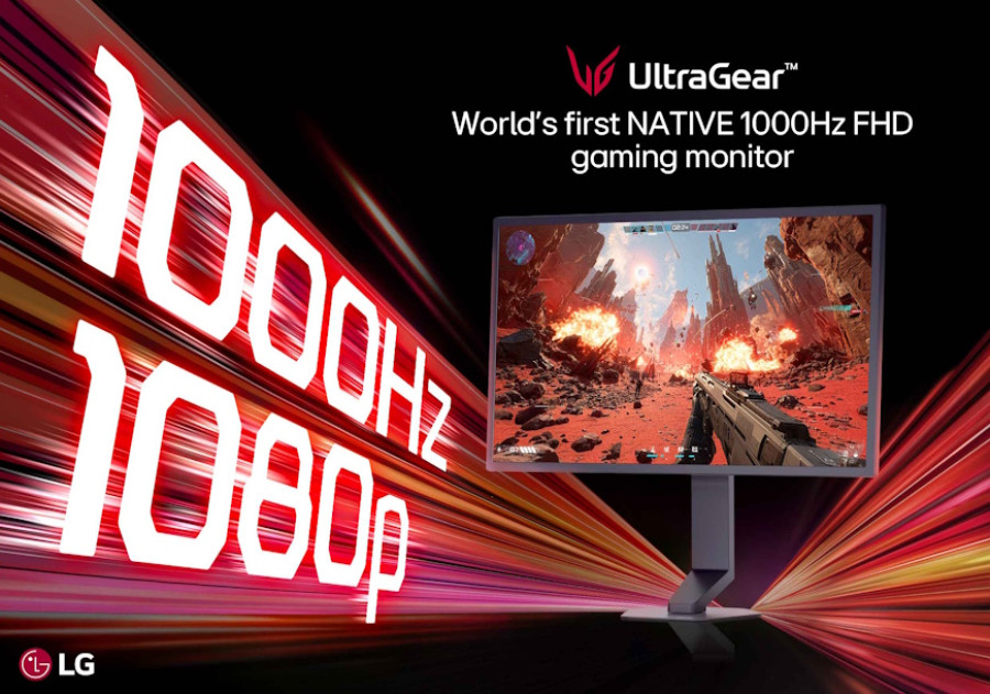 LG lança o primeiro monitor de gaming Full HD a 1000Hz do mundo